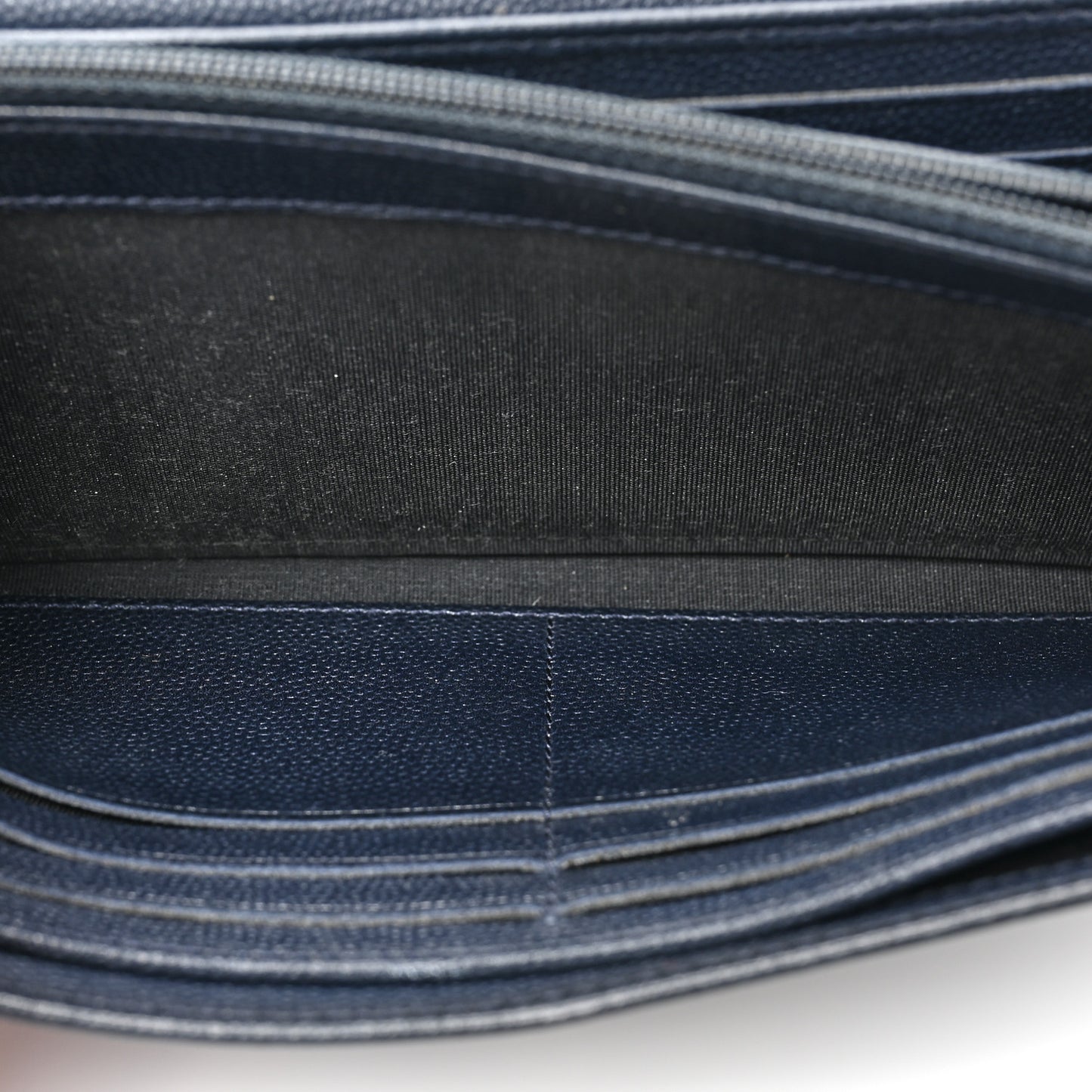 Caviar Sevruga Long Flap Wallet Navy