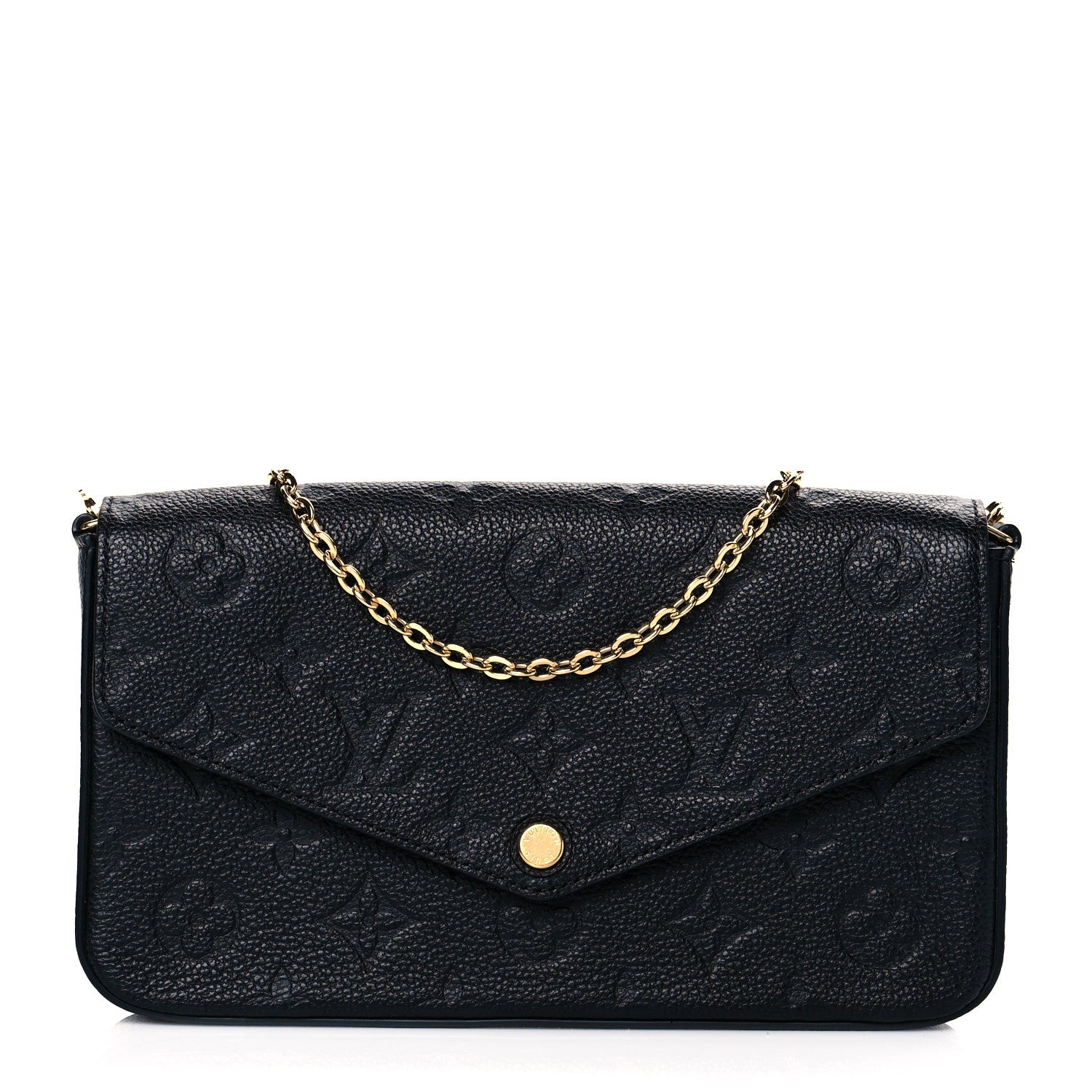 Louis Vuitton Empreinte Pochette Felicie Chain Wallet Black 3 of 10