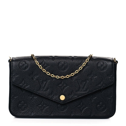Louis Vuitton Empreinte Pochette Felicie Chain Wallet Black 3 of 10