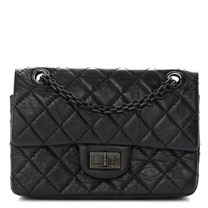 Chanel Aged Calfskin Quilted 2.55 Reissue Mini Flap So Black 1 of 10