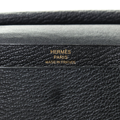 Hermes Chevre Mysore Mini Bearn Wallet Black 6 of 7