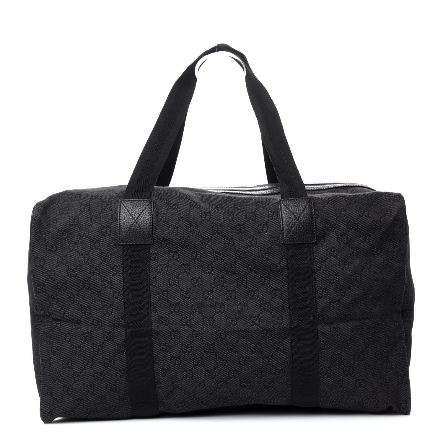 Gucci Denim Monogram Large Collapsible Carry On Duffle Black 2 of 10