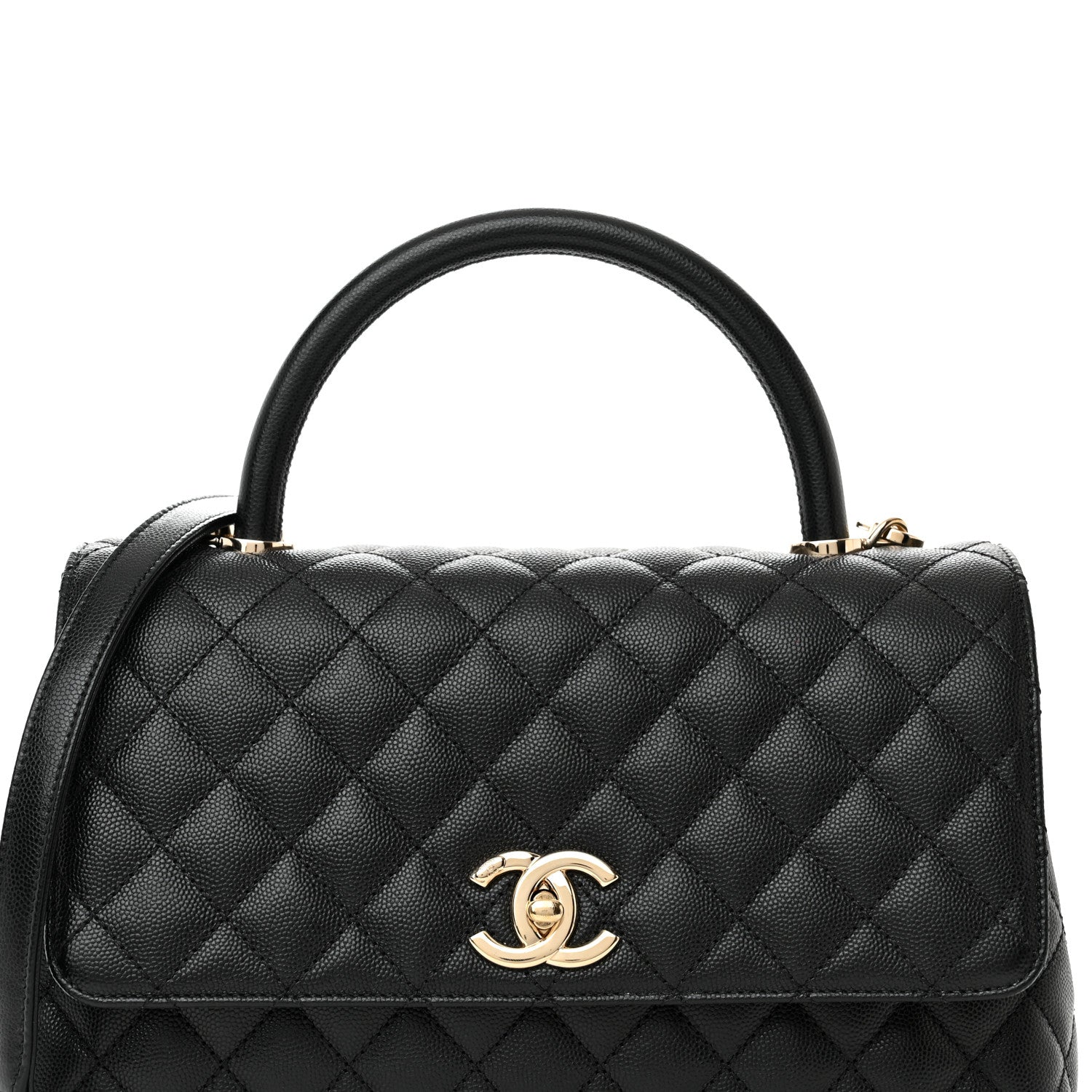 Chanel Caviar Quilted Small Coco Handle Flap Black 8 of 16
