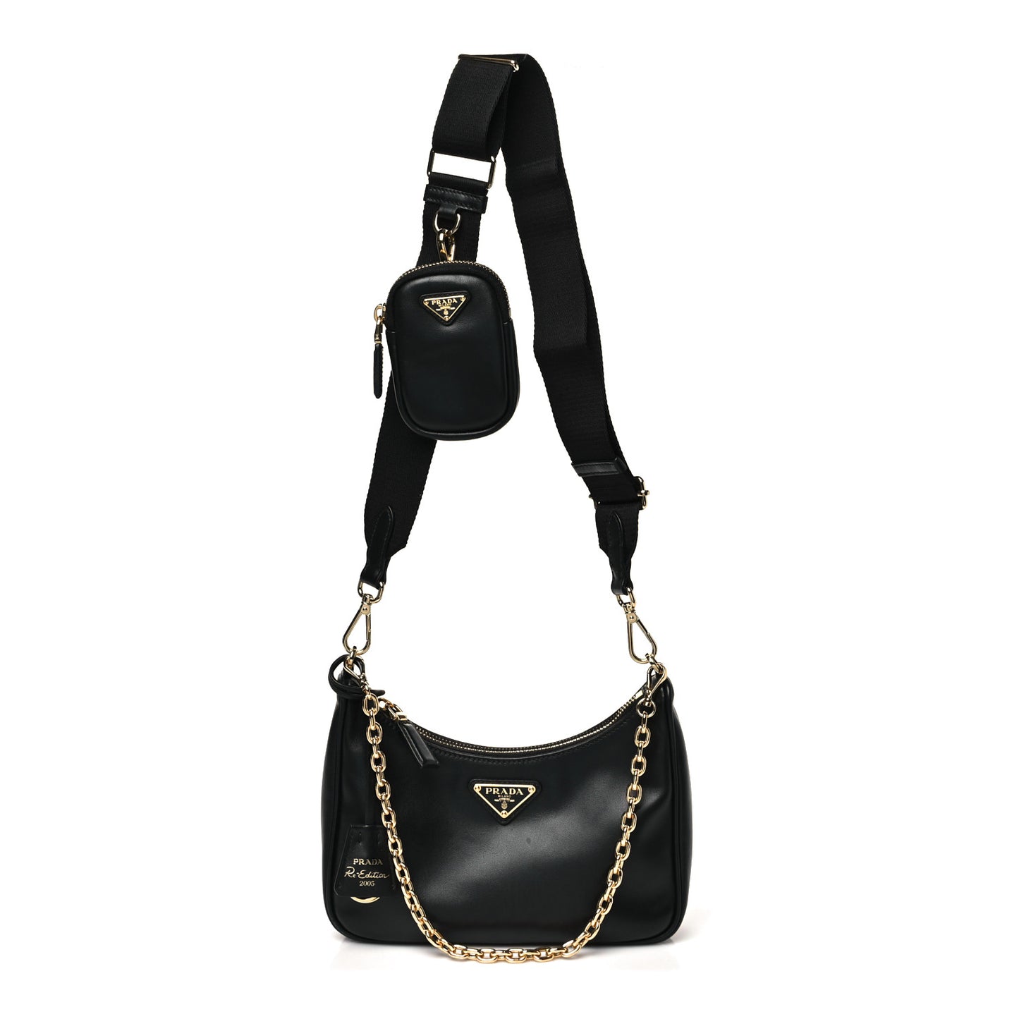 Vitello Re-Edition 2005 Shoulder Bag Black