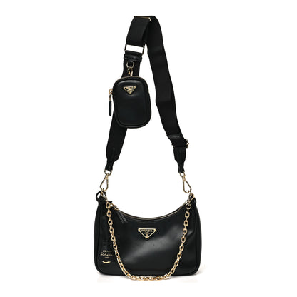Prada Vitello Re-Edition 2005 Shoulder Bag Black 1 of 11