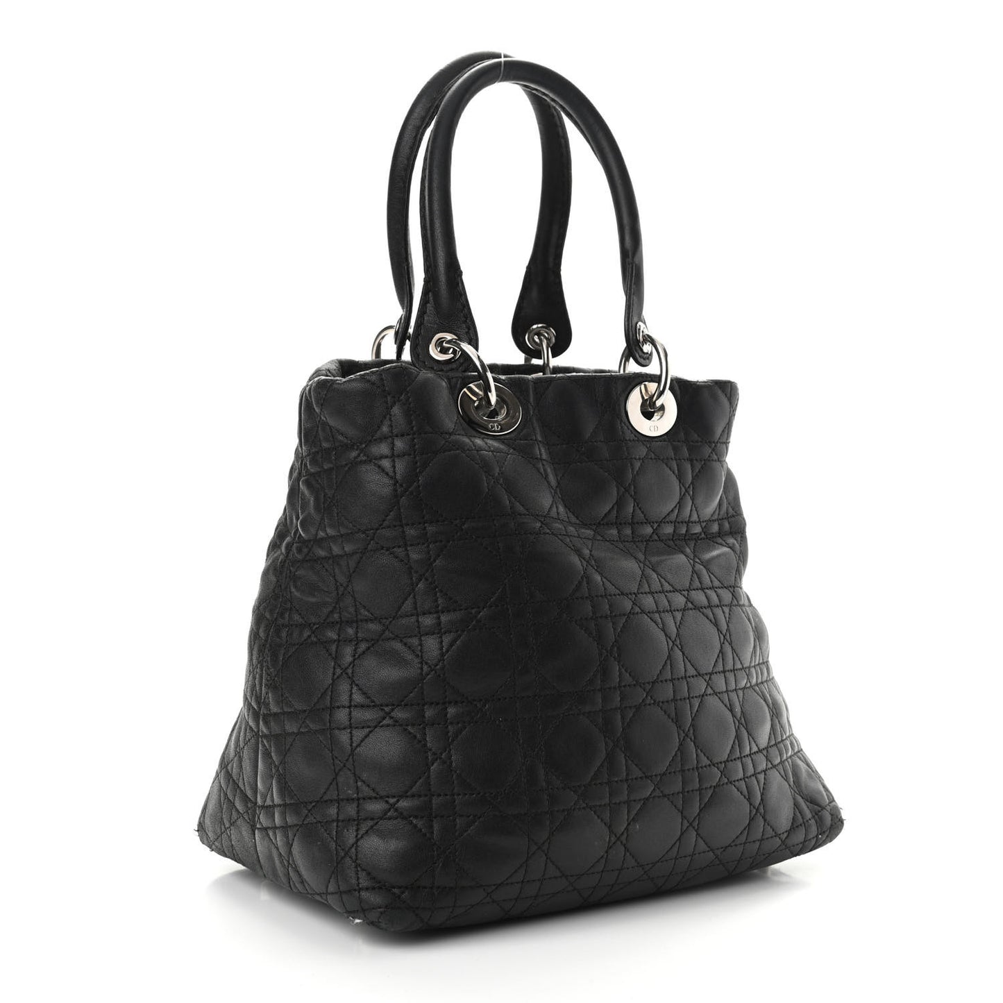 Lambskin Cannage Medium Soft Lady Dior Black