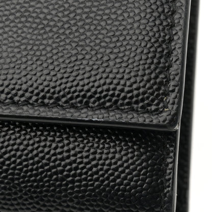 Saint Laurent Grain De Poudre Small Classic Monogram Kate Satchel Black 11 of 12