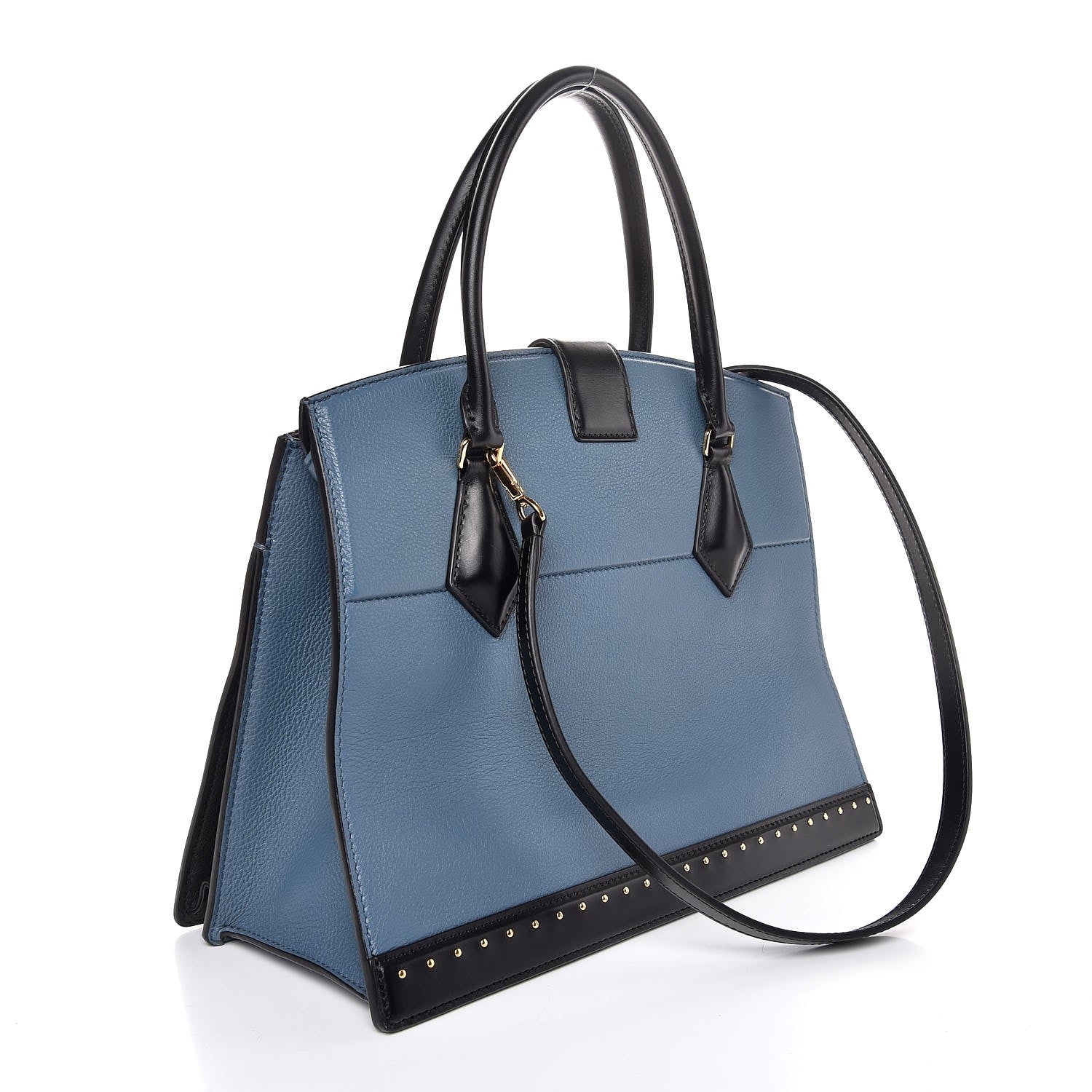 Louis Vuitton Taurillon Cour Marly MM Blue 4 of 9