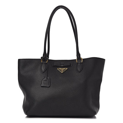 Prada Vitello Daino Shoulder Bag Black 1 of 10