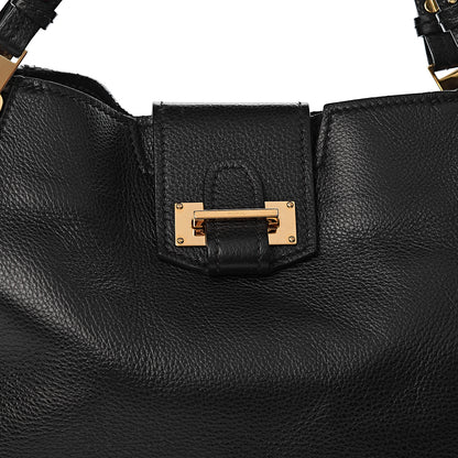 Tom Ford Grained Calfskin Sedgwick Medium Zipper Tote Black 9 of 9