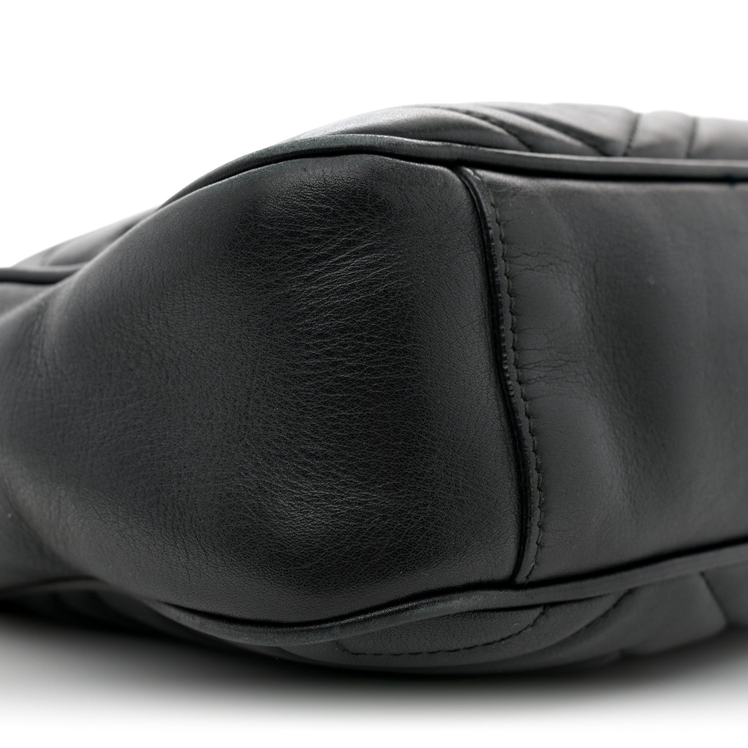 Gucci Calfskin Matelasse Medium GG Marmont Chain Shoulder Bag Black 12 of 16