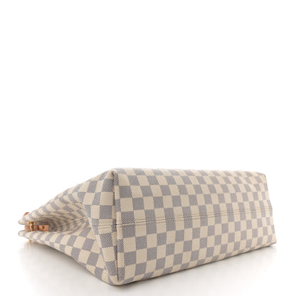 Louis Vuitton Damier Azur Graceful MM Rose Ballerine 4 of 11