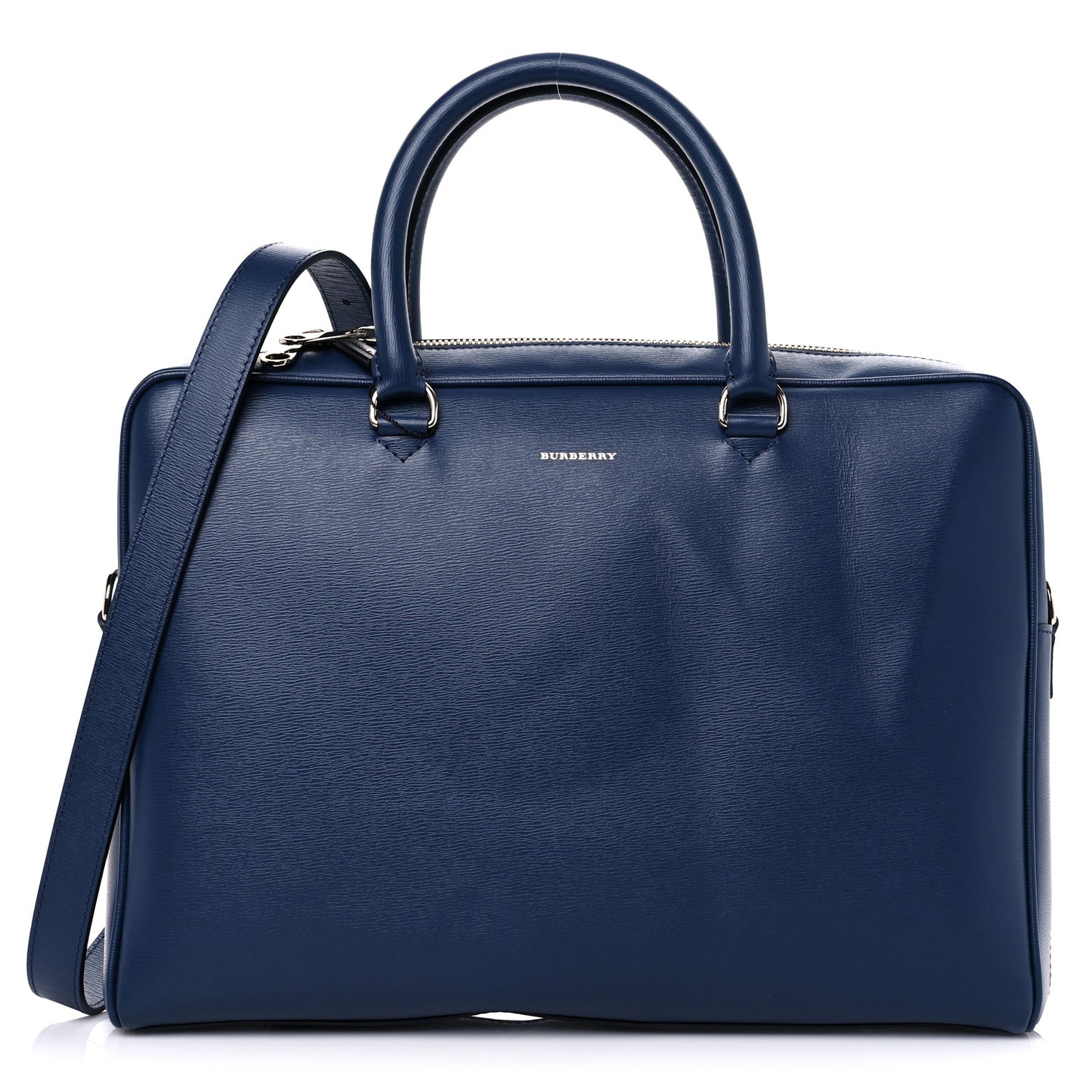 London Calfskin Ainsworth Briefcase Navy