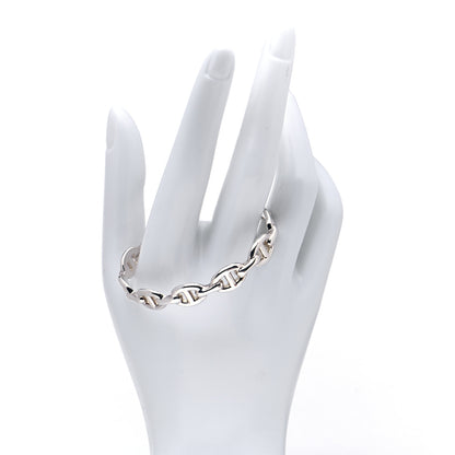 Hermes Sterling Silver MM Chaine d'Ancre Enchainee Cuff Bracelet SH 2 of 5