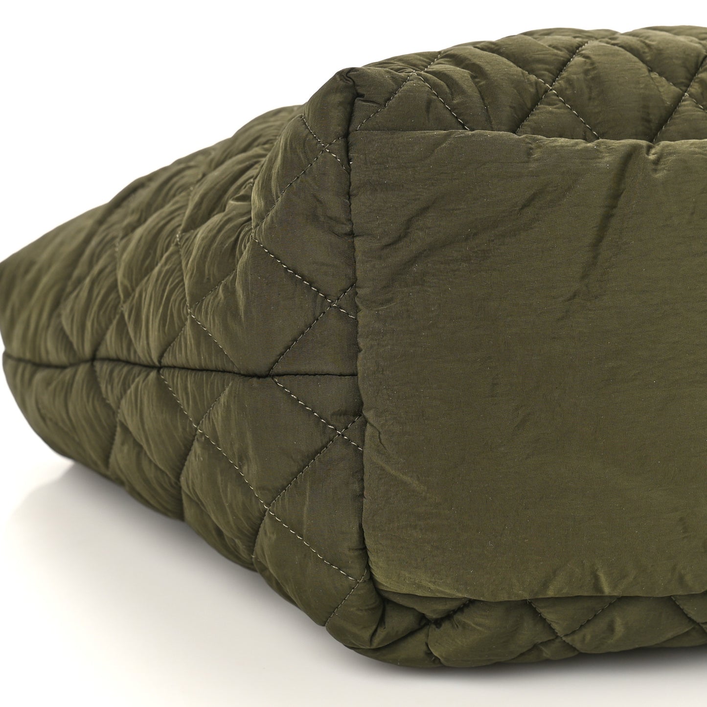 Nylon Quilted Small Coco Cocoon Tote Khaki