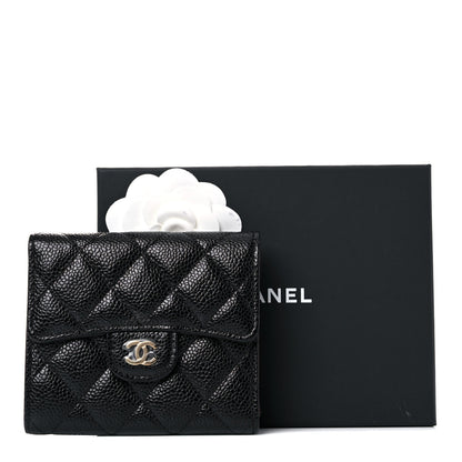 Chanel Caviar Quilted Compact Flap Wallet Black 9 of 9