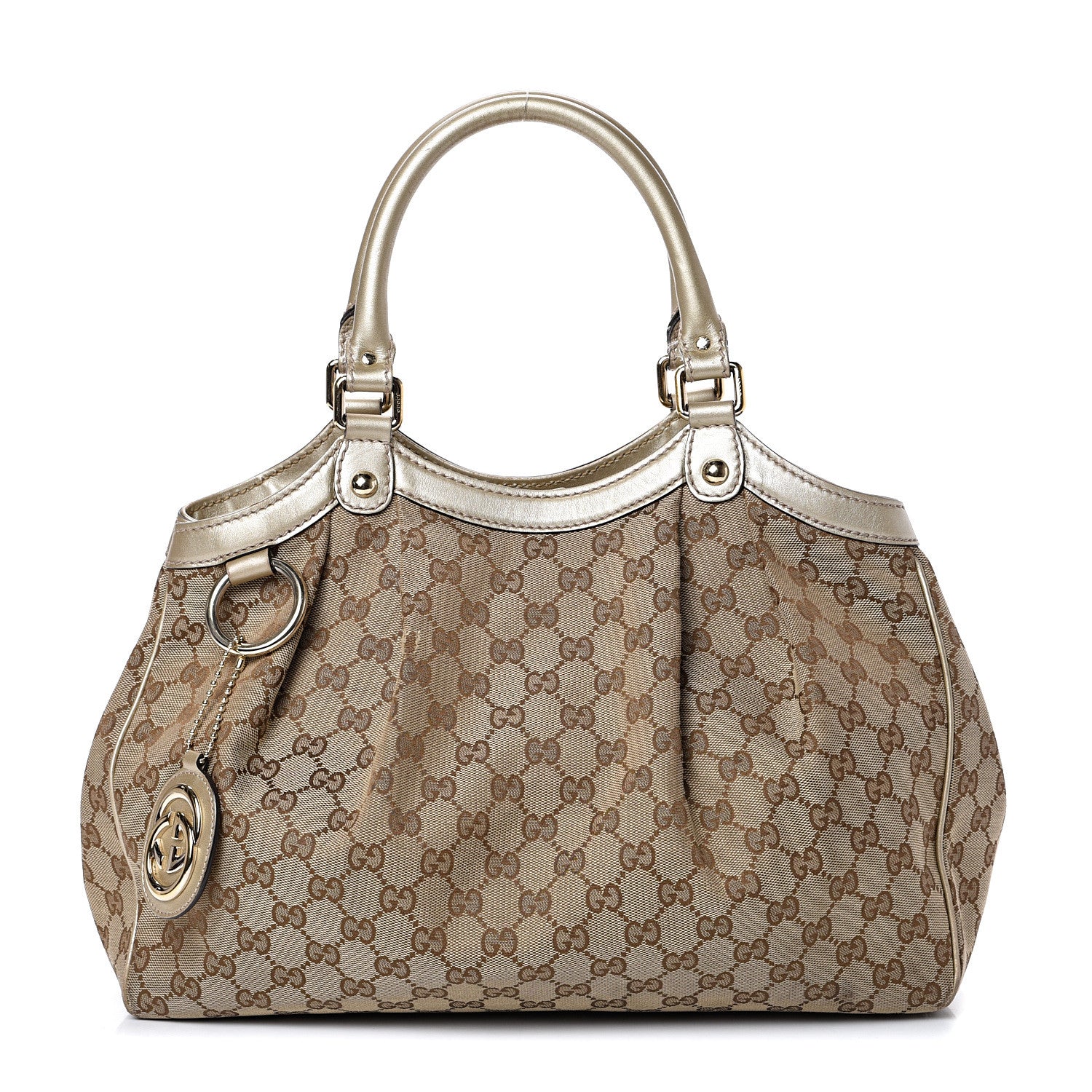 Gucci Monogram Medium Sukey Tote Champagne 1 of 22