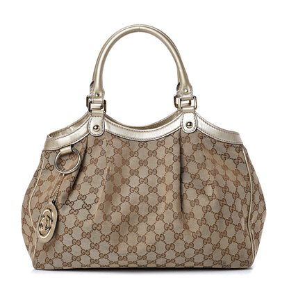 Gucci Monogram Medium Sukey Tote Champagne 1 of 22