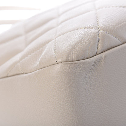 Chanel Caviar Quilted Timeless CC Soft Tote Off White 13 of 13