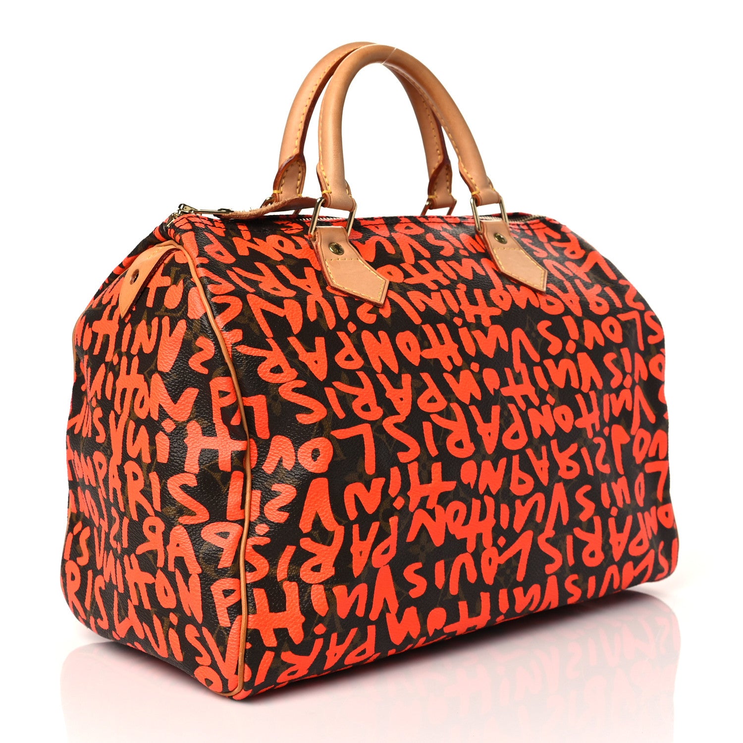 Louis Vuitton Monogram Graffiti Speedy 30 Orange 3 of 9