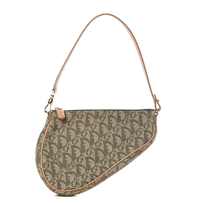 Christian Dior Monogram Mini Saddle Pochette Green 1 of 11