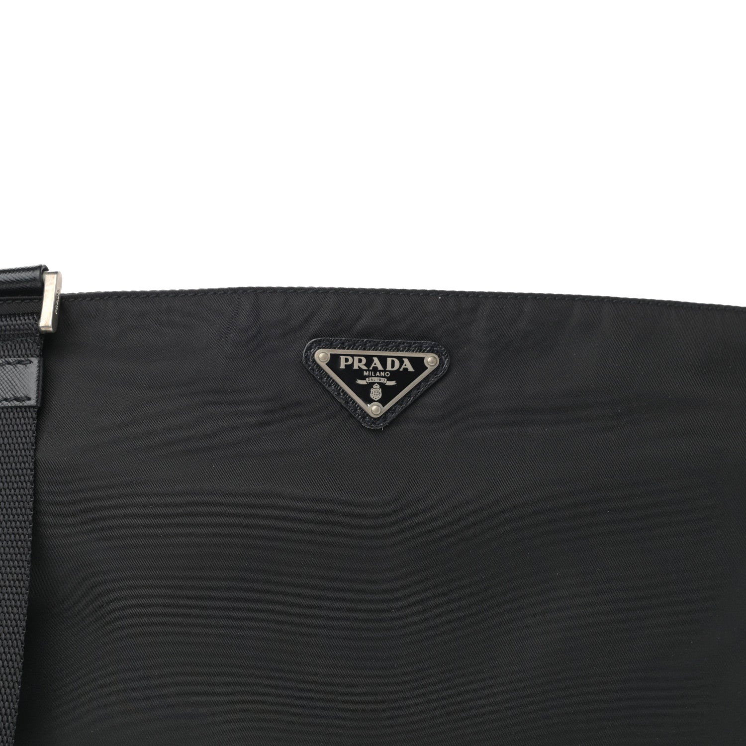 Prada Nylon Vela Flat Messenger Bag Black 7 of 9