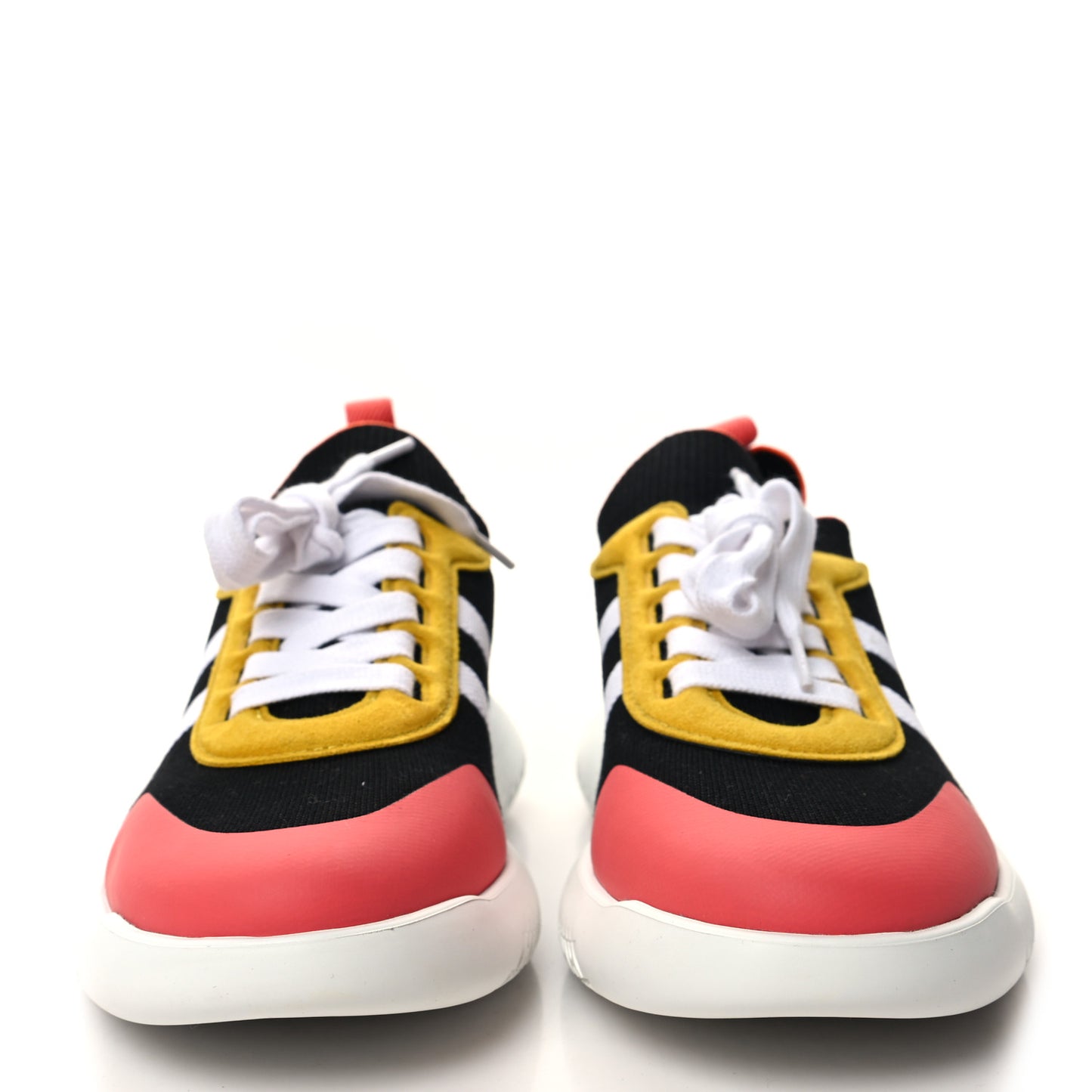 Knit Suede Goatskin Mens Crew Sneakers 41 Multicolor Black