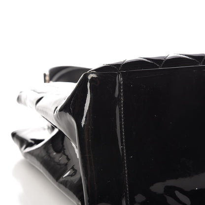Chanel Patent Quilted Grand Shopping Tote GST Black 8 of 11