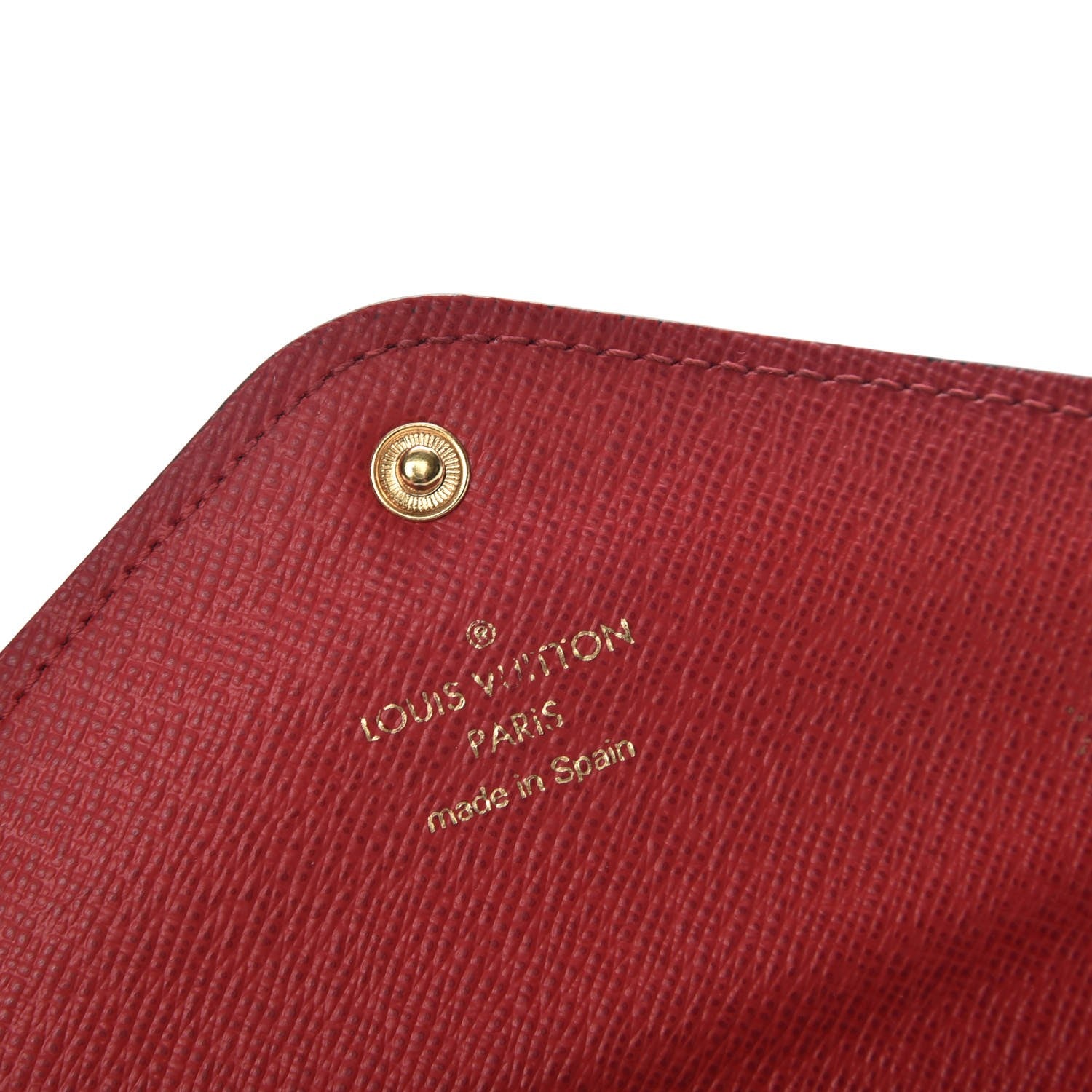 Louis Vuitton Damier Ebene Josephine Wallet Red 5 of 9