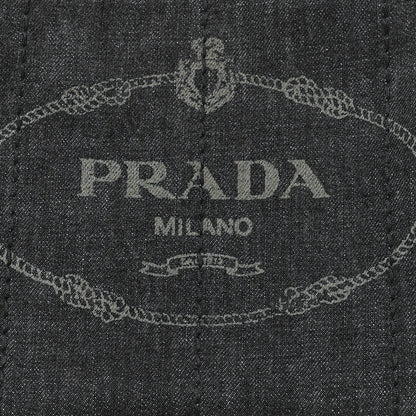 Prada Denim Small Logo Tote Black 6 of 8