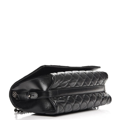 Chanel Metallic Goatskin Quilted Large City Rock Flap Black 4 of 8