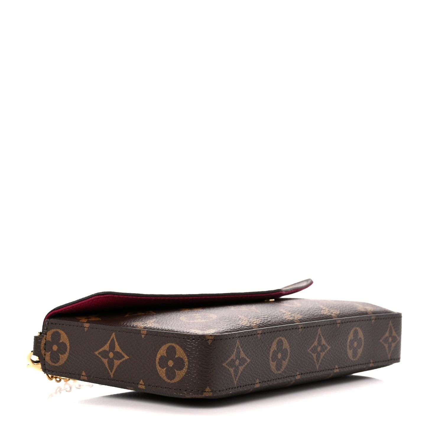 Monogram Pochette Felicie Chain Wallet Fuchsia