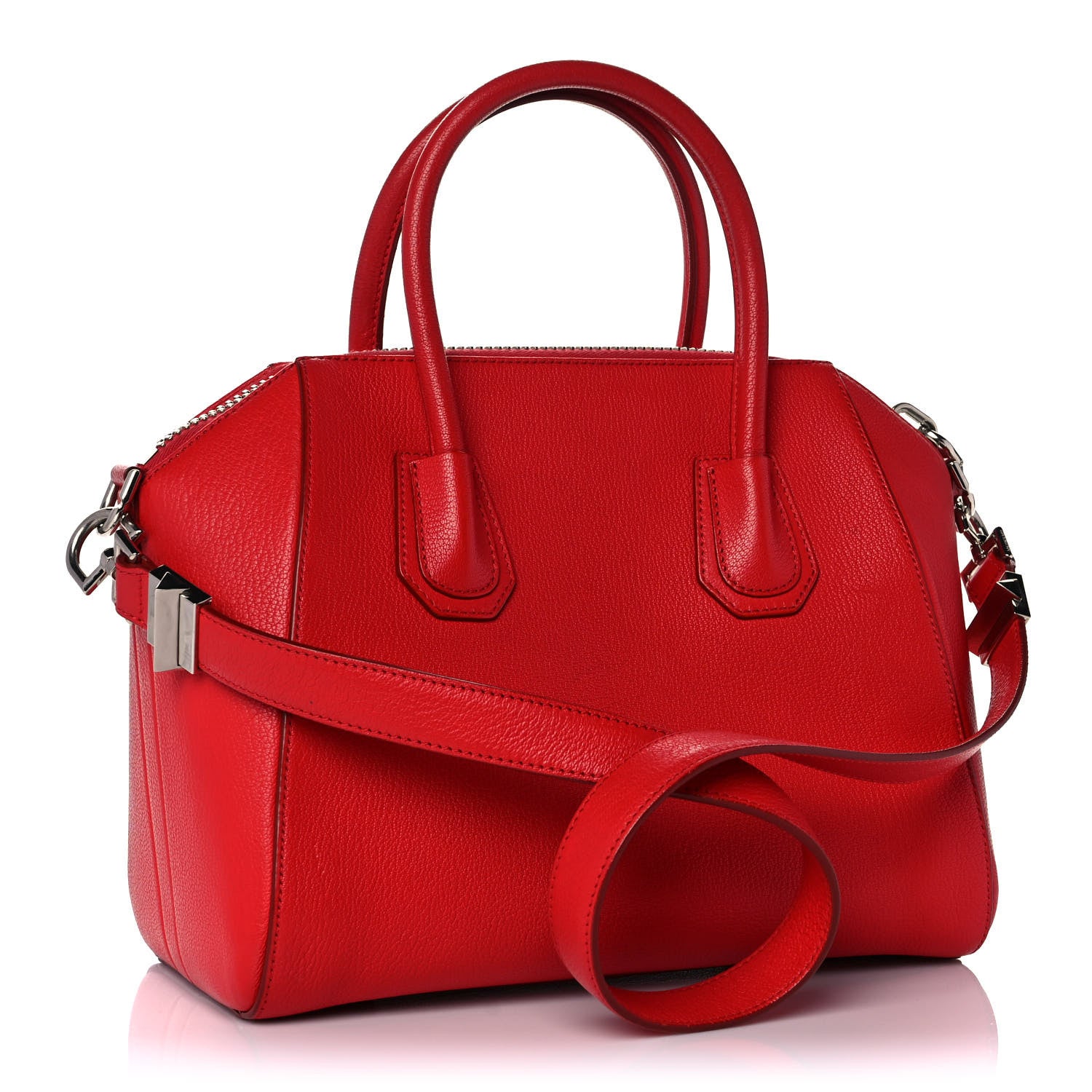 Givenchy Sugar Goatskin Small Antigona Red 3 of 17
