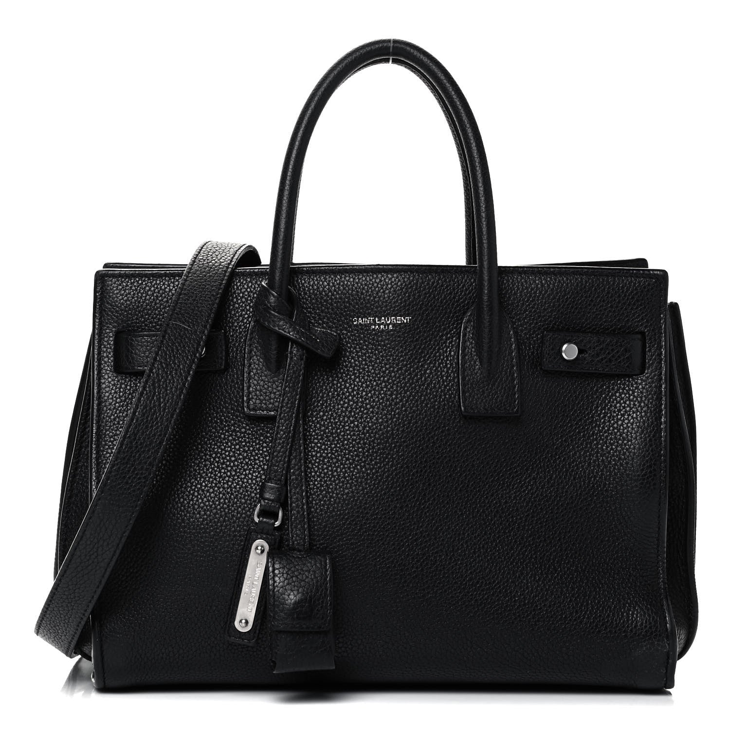 Saint Laurent Grained Calfskin Baby Supple Sac De Jour Black 3 of 10