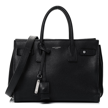 Saint Laurent Grained Calfskin Baby Supple Sac De Jour Black 3 of 10