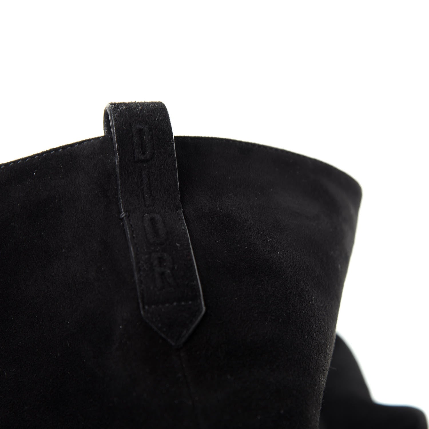 Christian Dior Suede Global Knee High Boots 37 Black 8 of 10