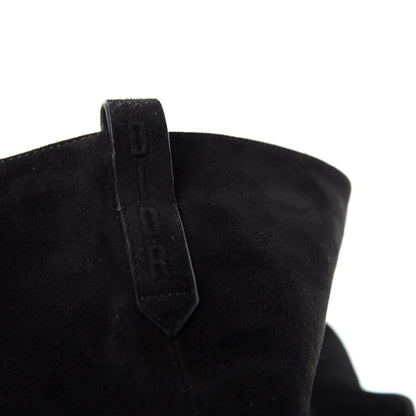 Christian Dior Suede Global Knee High Boots 37 Black 8 of 10