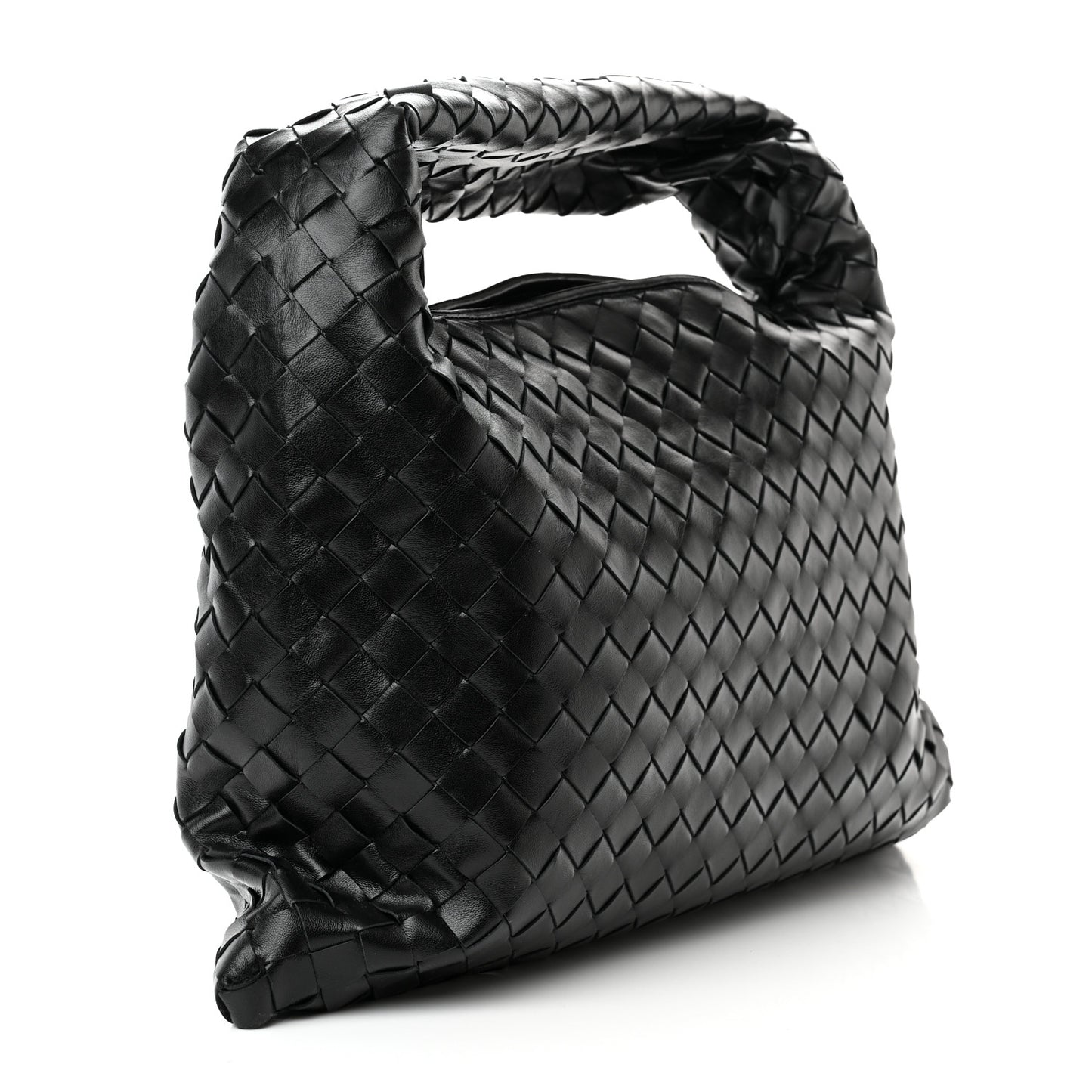 Calfskin Intrecciato Small Hop Black