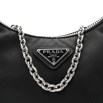 Prada Nylon Re-Edition 2005 Shoulder Bag Black 8 of 10