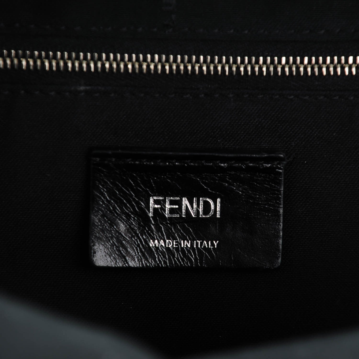 Fendi Vitello Dolce Crystal Croc Tail Mini Backpack Black 6 of 7