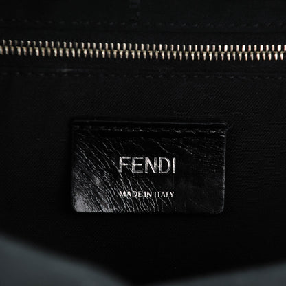 Fendi Vitello Dolce Crystal Croc Tail Mini Backpack Black 6 of 7