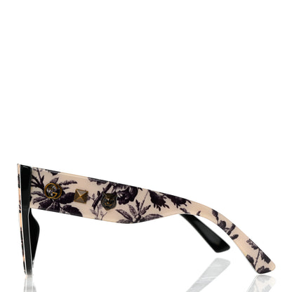 Gucci Acetate Herbarium Print Square Frame Sunglasses GG0059S White 3 of 9