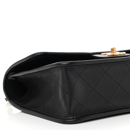 Chanel Caviar Quilted School Memory Small Top Handle Flap Black 9 of 11