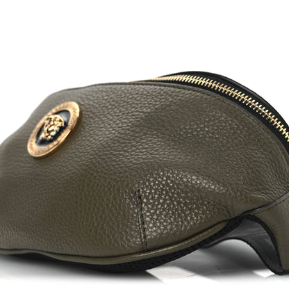 Versace Grained Calfskin Vanitas Medea Belt Bag Olive Green 11 of 12