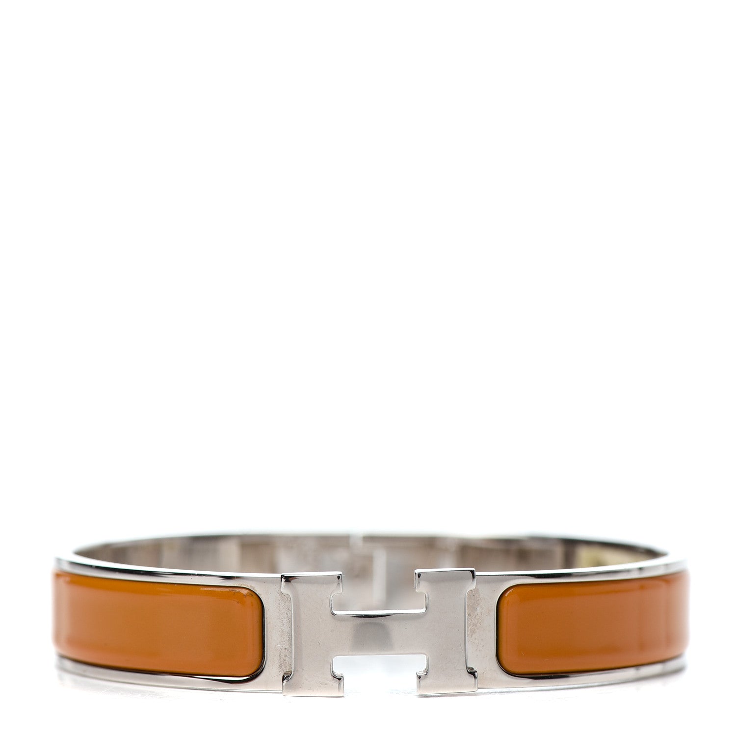 Hermes Enamel Narrow Clic Clac H Bracelet PM Curcuma 1 of 4