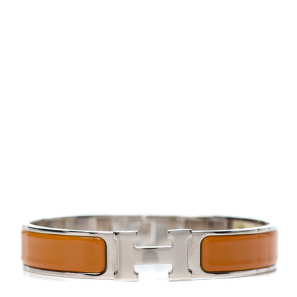 Hermes Enamel Narrow Clic Clac H Bracelet PM Curcuma 1 of 4