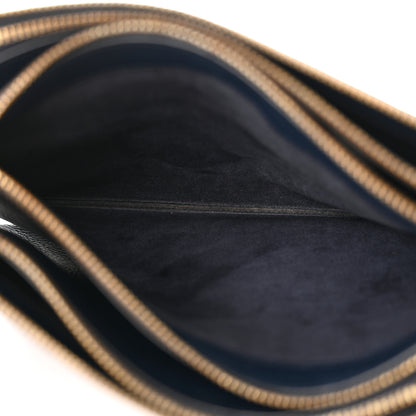 Celine Lambskin Large Trio Crossbody Bag Navy Blue 6 of 15