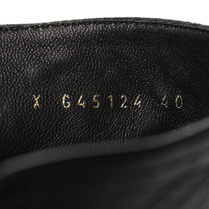 Chanel Grained Calfskin Shiny Calfskin CC Lace Up Combat Boots 40 Black 6 of 9
