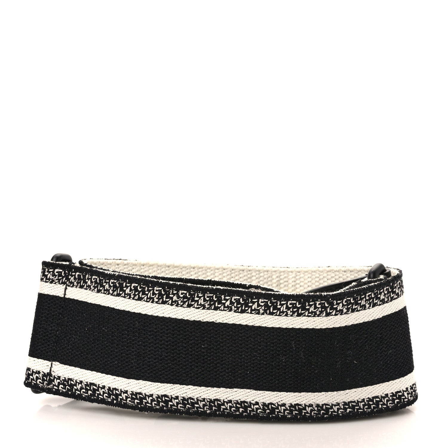 Christian Dior Canvas Embroidered Shoulder Strap Black Ultramatte 2 of 6