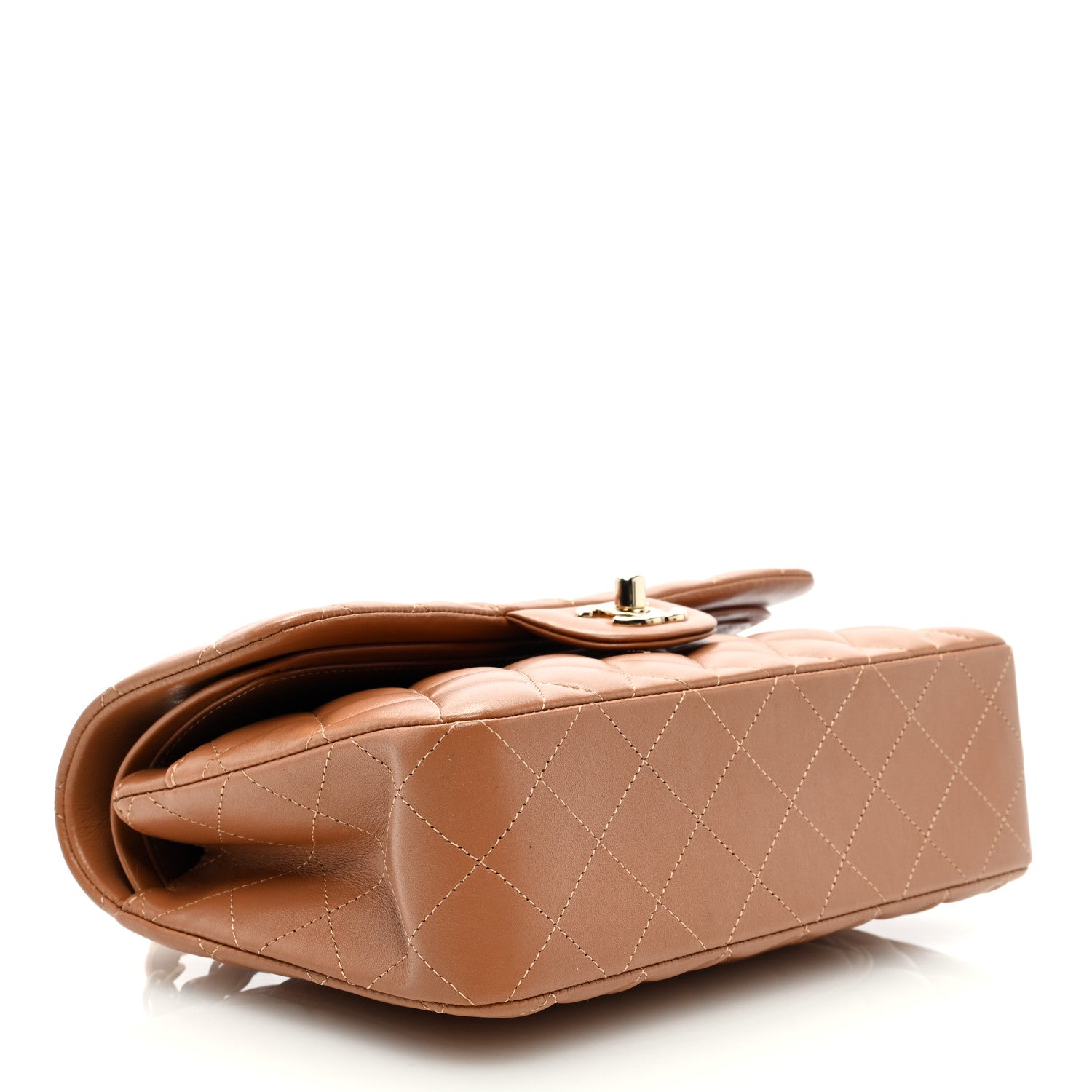 Chanel Lambskin Quilted Small Double Flap Brown 4 of 9
